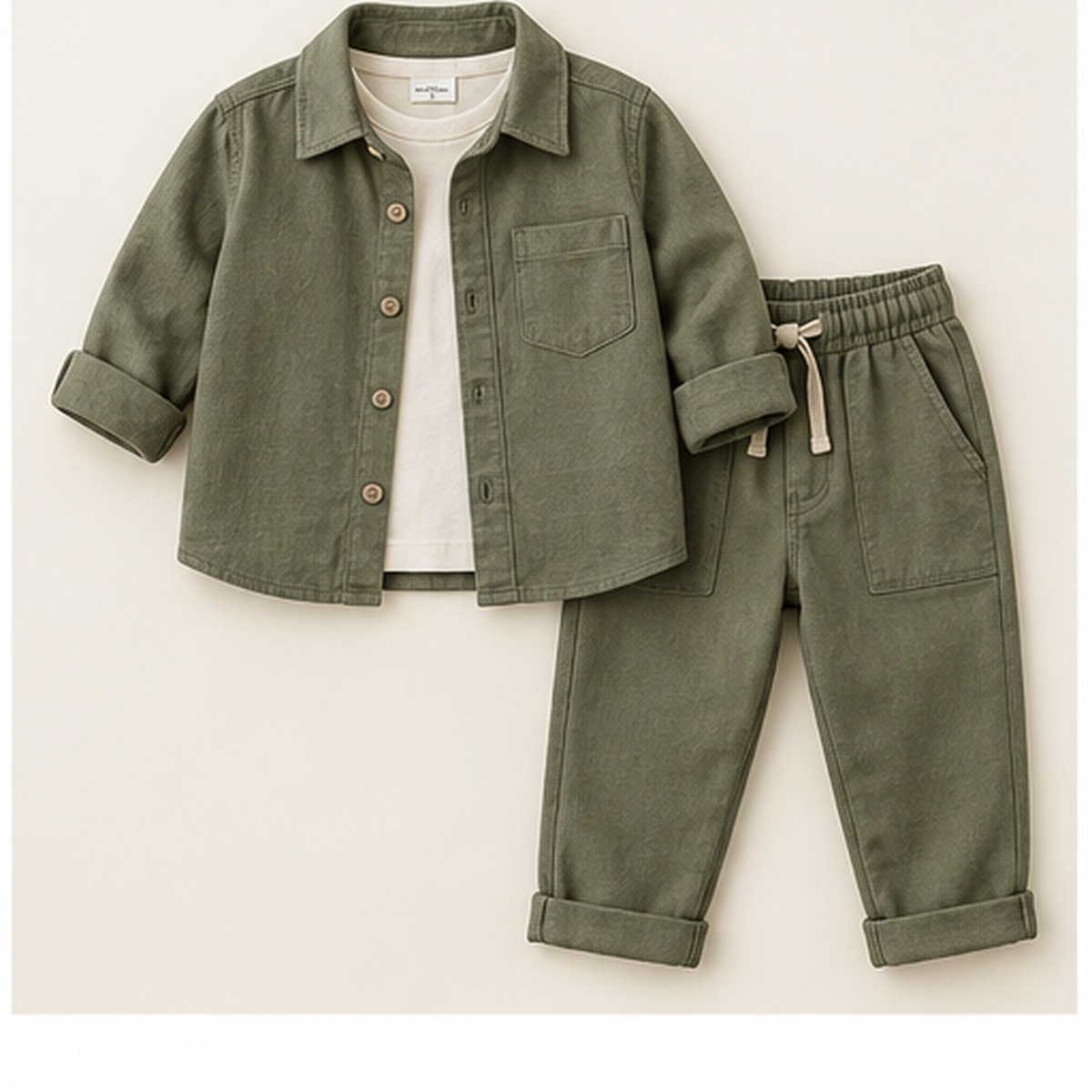 Adam Olive Casual Set
