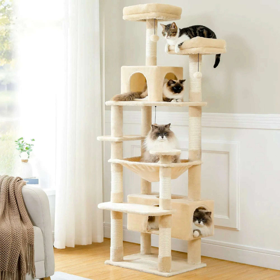 Designer XL Cat Tree – Beige product image 2