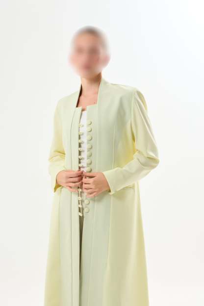 Butter Yellow Straight Abaya - Can be Customized in many colors
