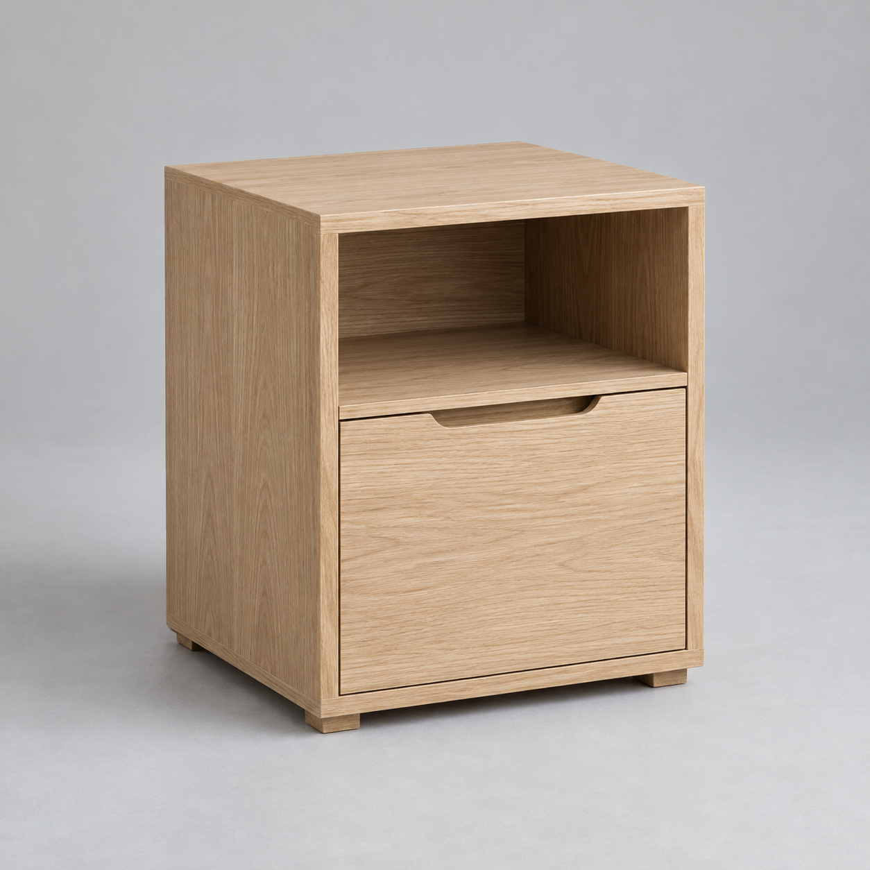 Bloc Oak Nightstand — AI-generated design visualization