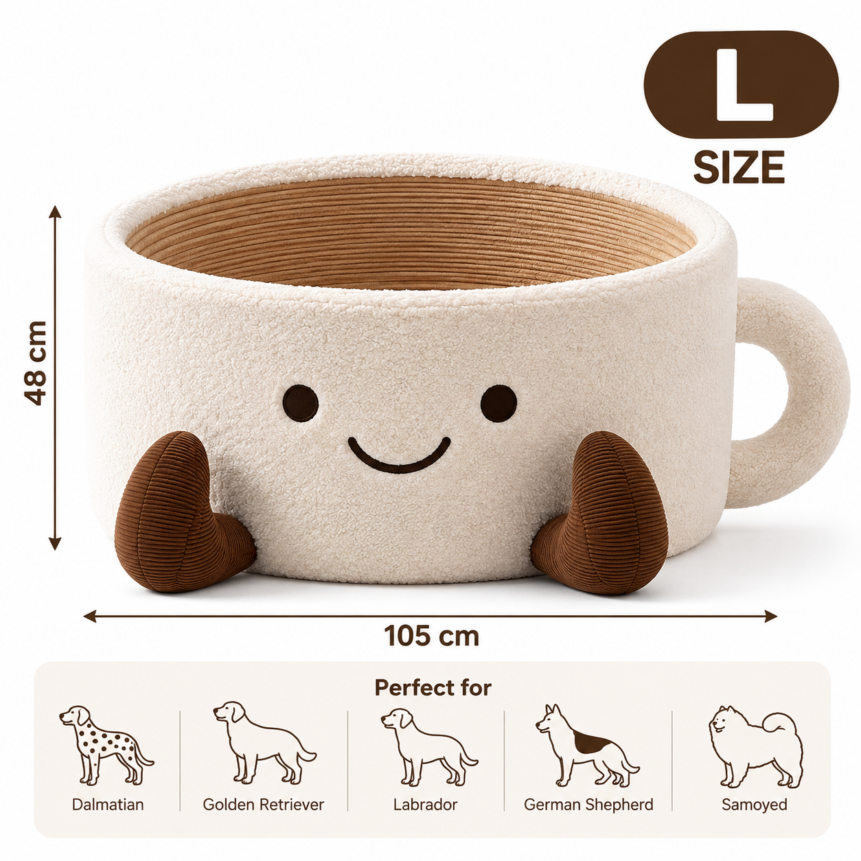 MEWHAUS Perfect Cup Cozy Pet Bed