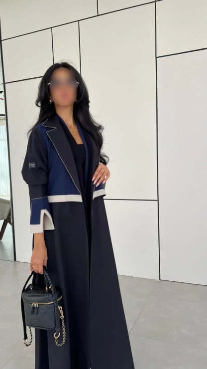 Blue Black Designer Abaya