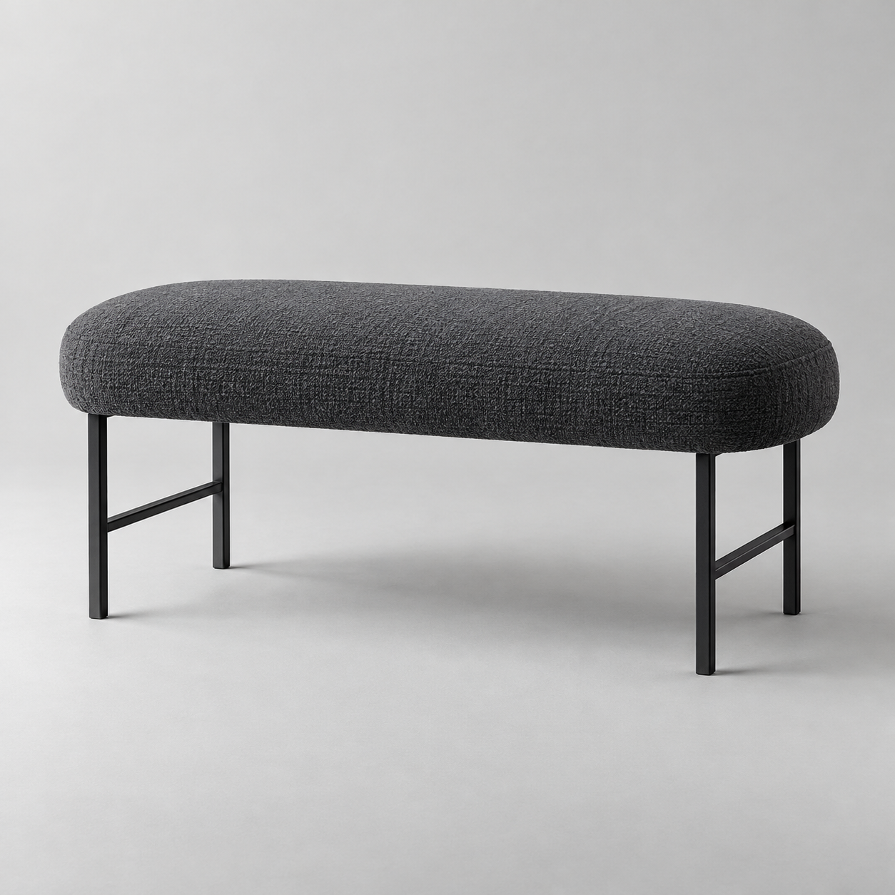 Dune Charcoal Bench — AI-generated design visualization