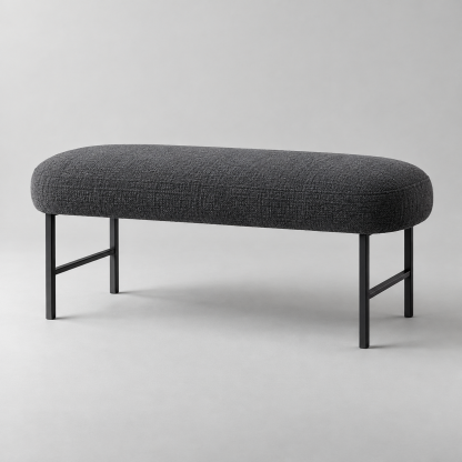 Dune Charcoal Bench — AI-generated design visualization