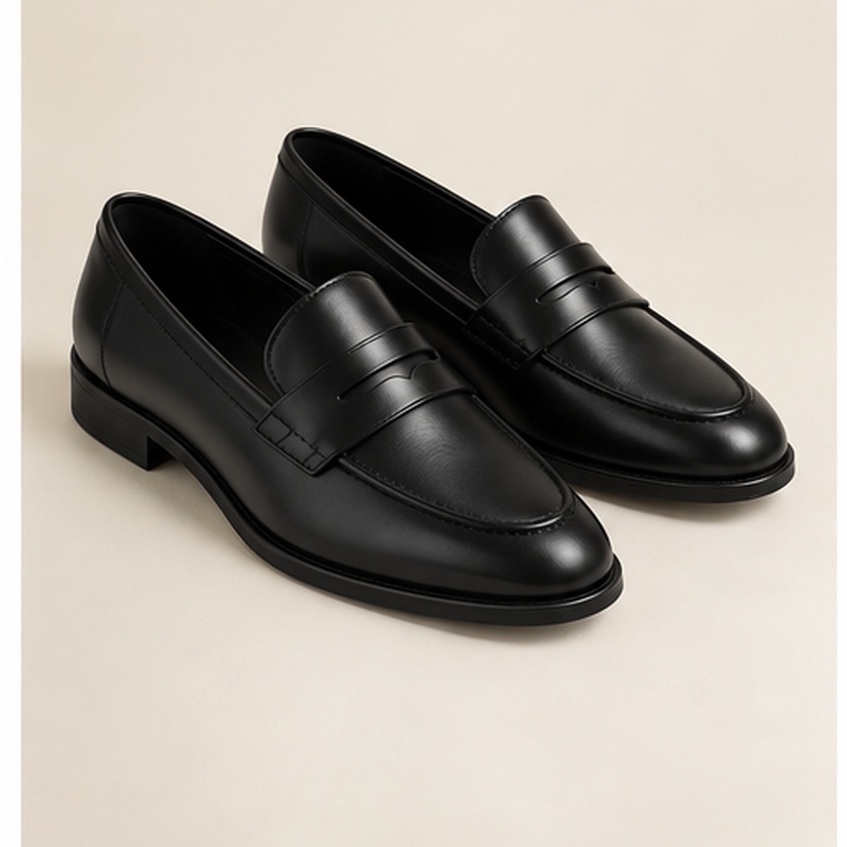 Khalid Black Loafers