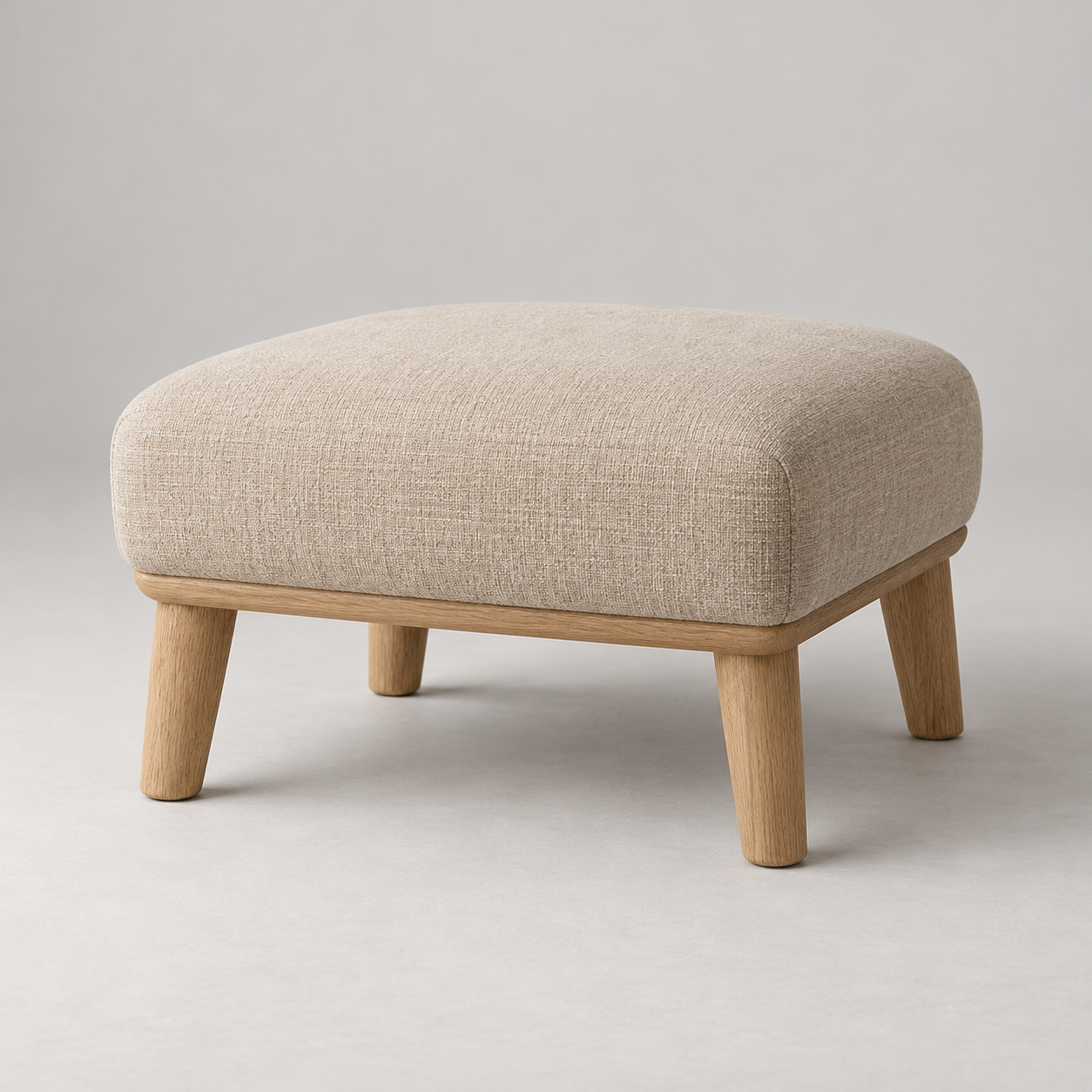 Mesa Linen Footstool — AI-generated design visualization