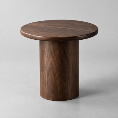 Orbit Walnut Side Table — AI-generated design visualization