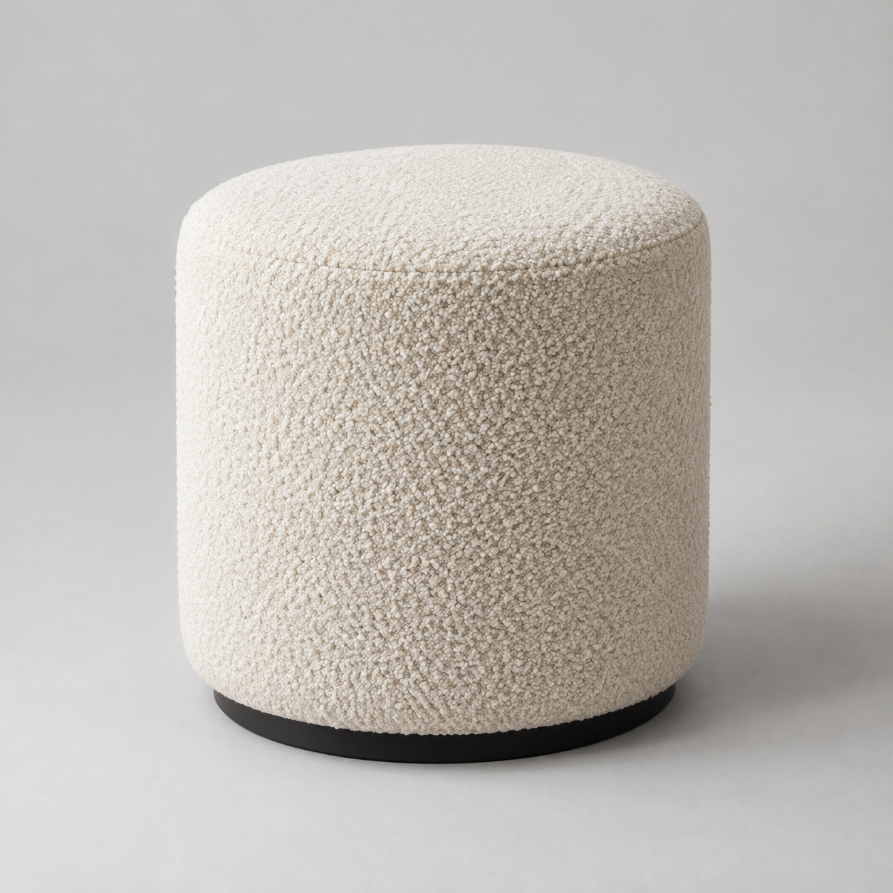 Pillar Bouclé Ottoman — AI-generated design visualization