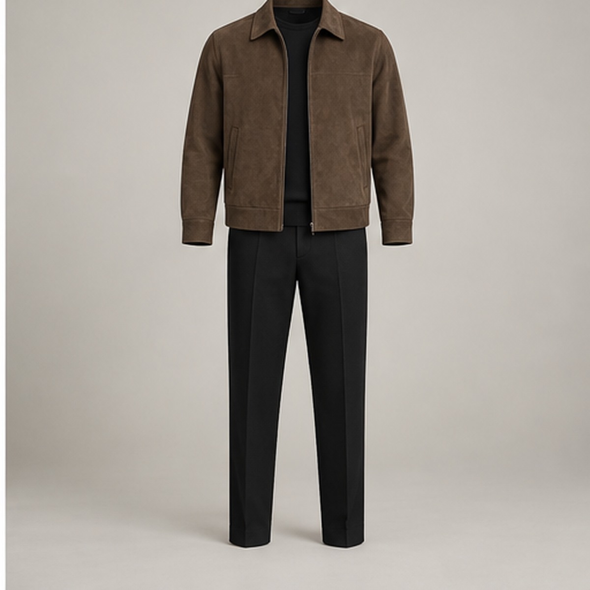 Tariq Brown Jacket Set