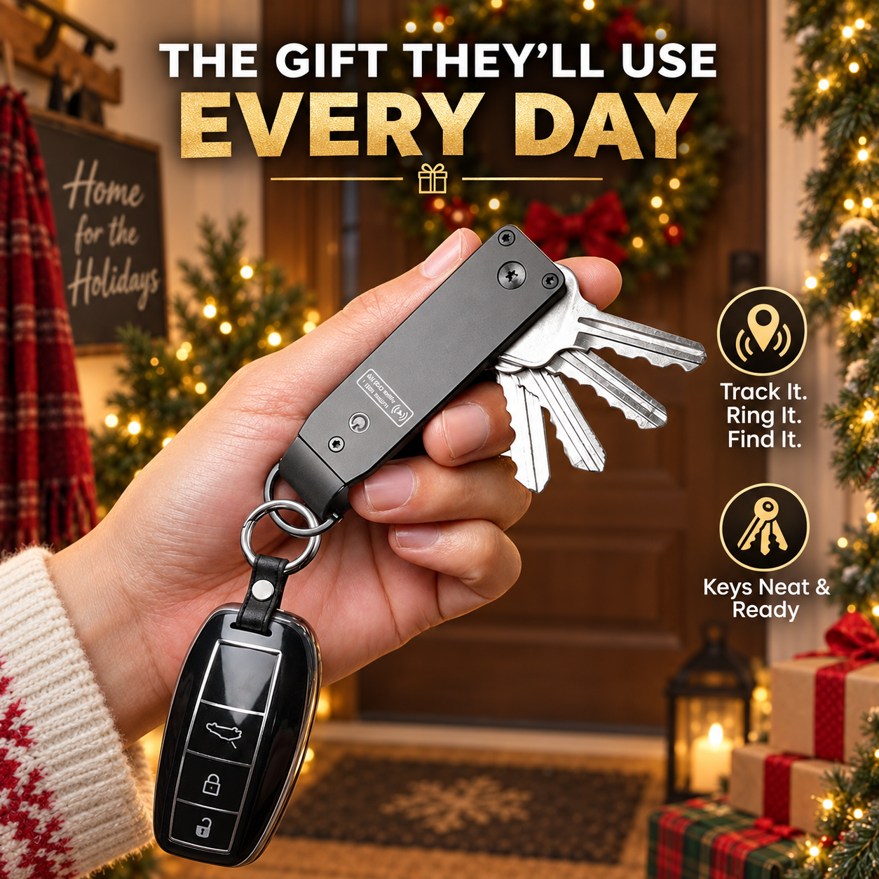 Smart Key Organizer with Apple Find My - 2