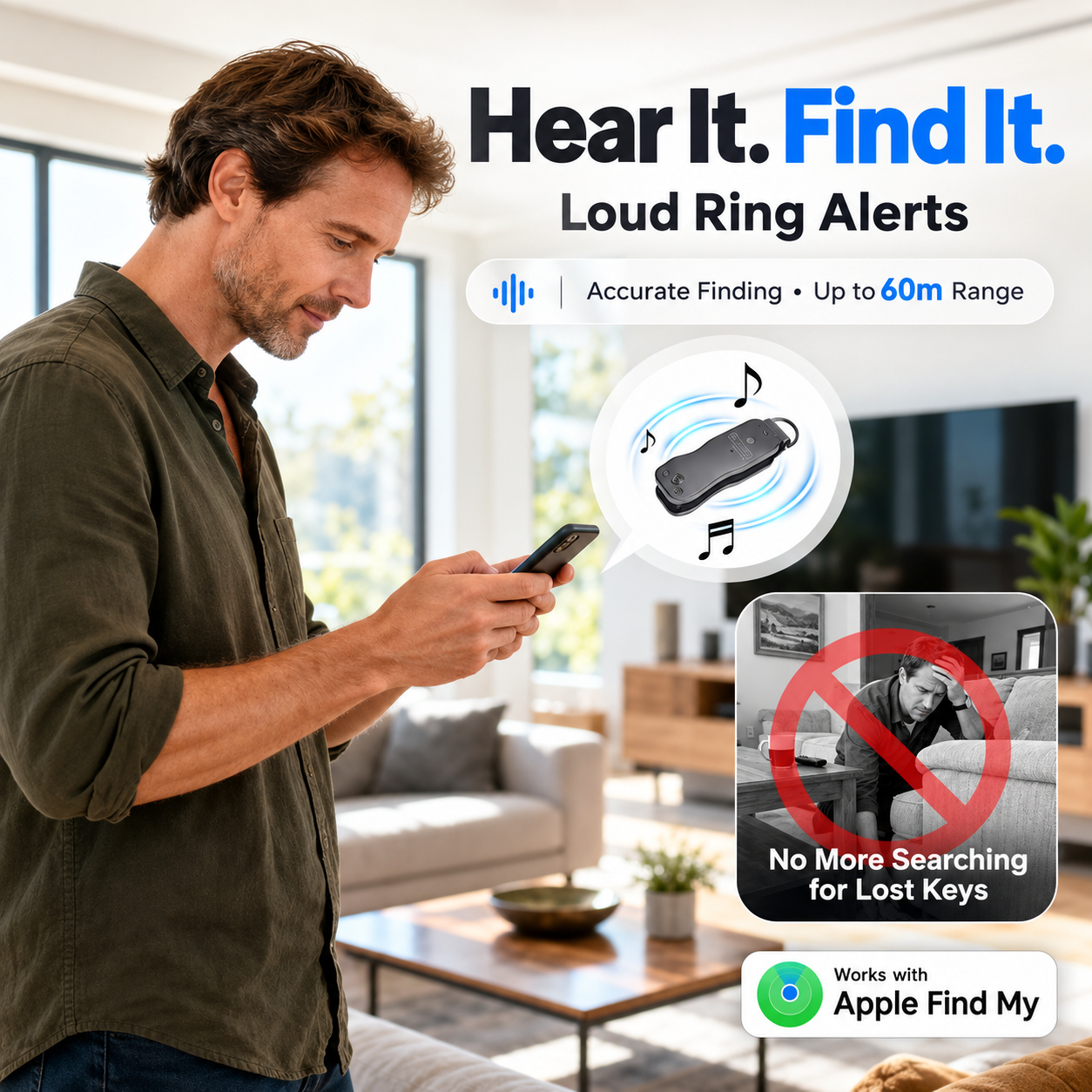 Smart Key Organizer with Apple Find My - 5