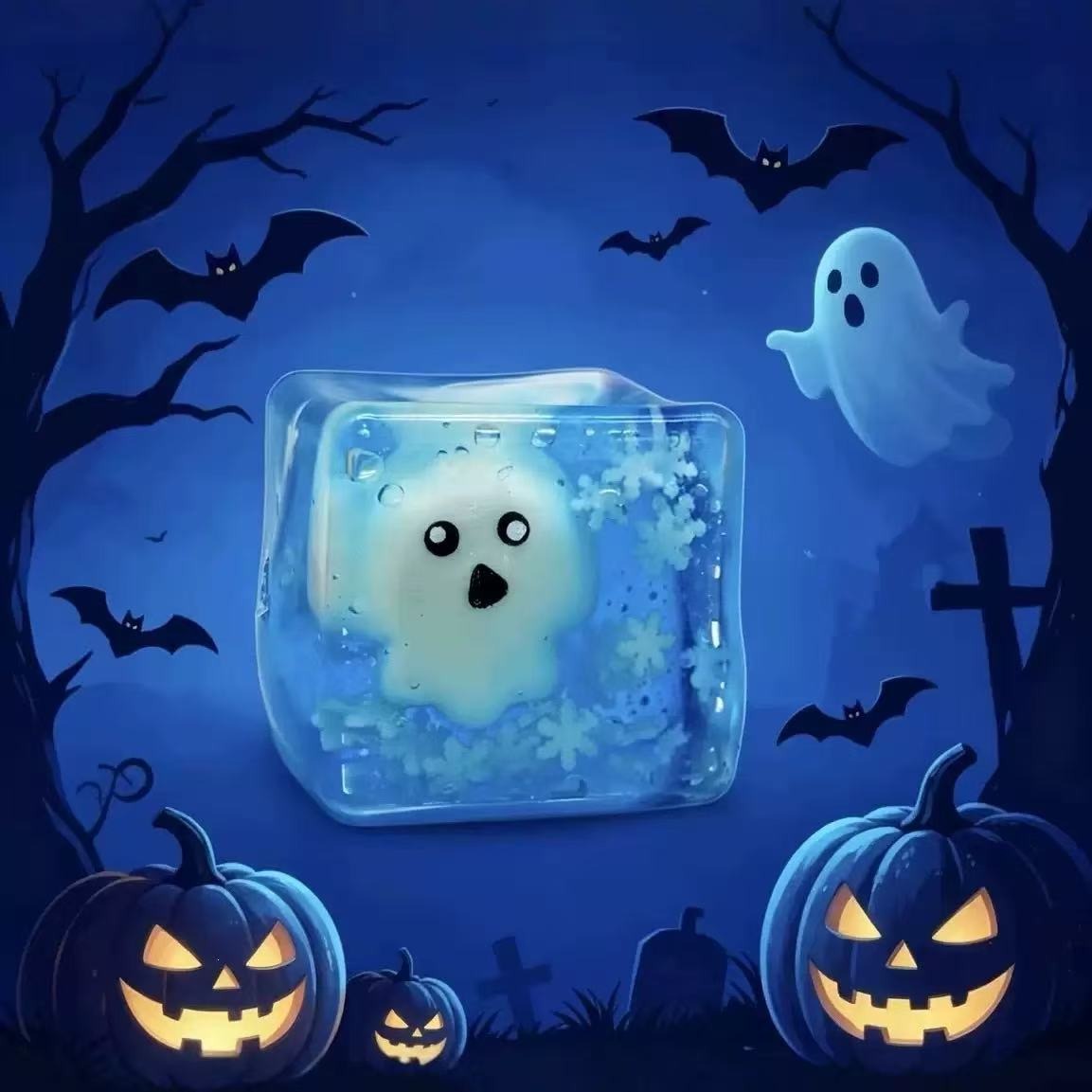 Halloween Character Squishy Cube – Soft Slow-Rise Toy - 6