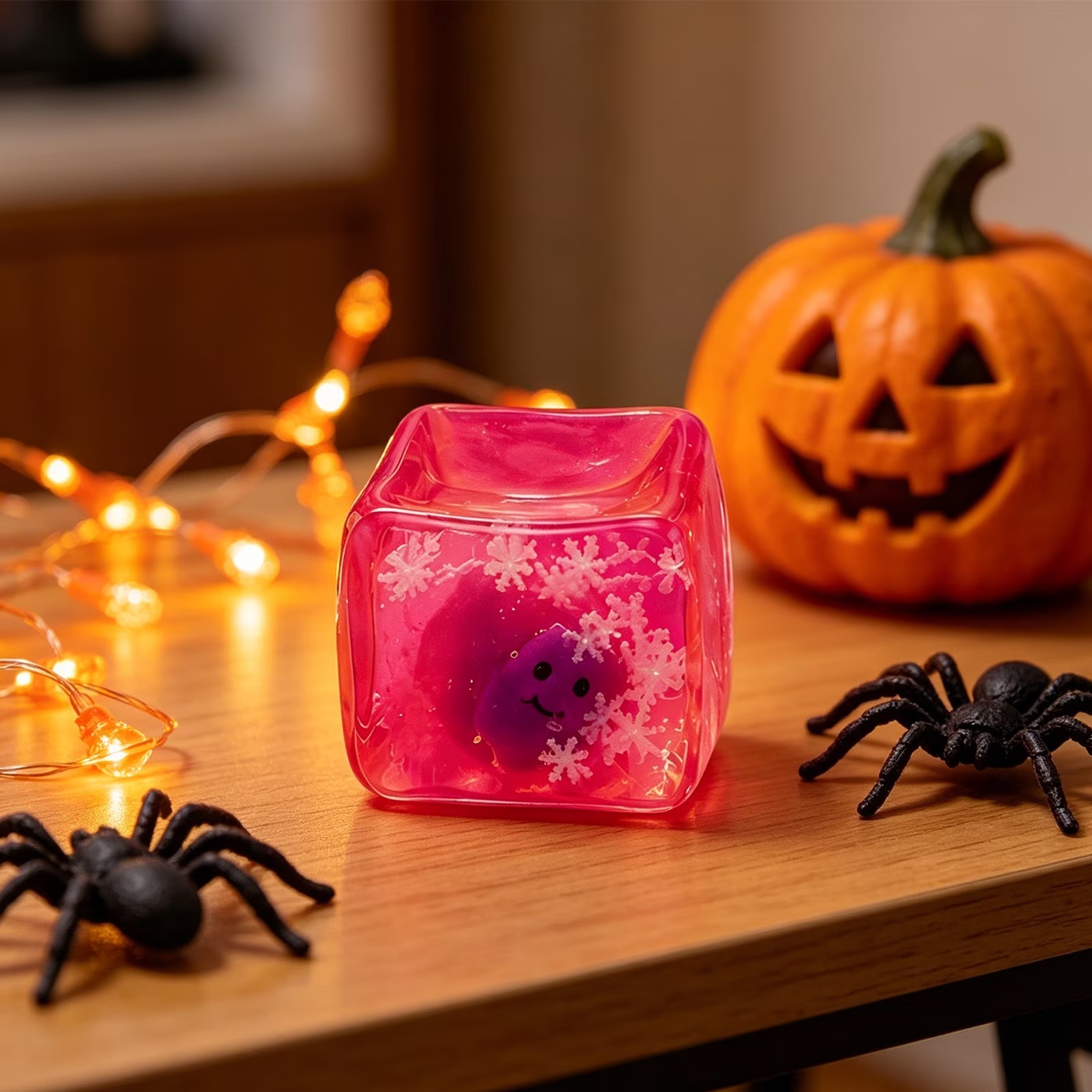 Halloween Character Squishy Cube – Soft Slow-Rise Toy - 8