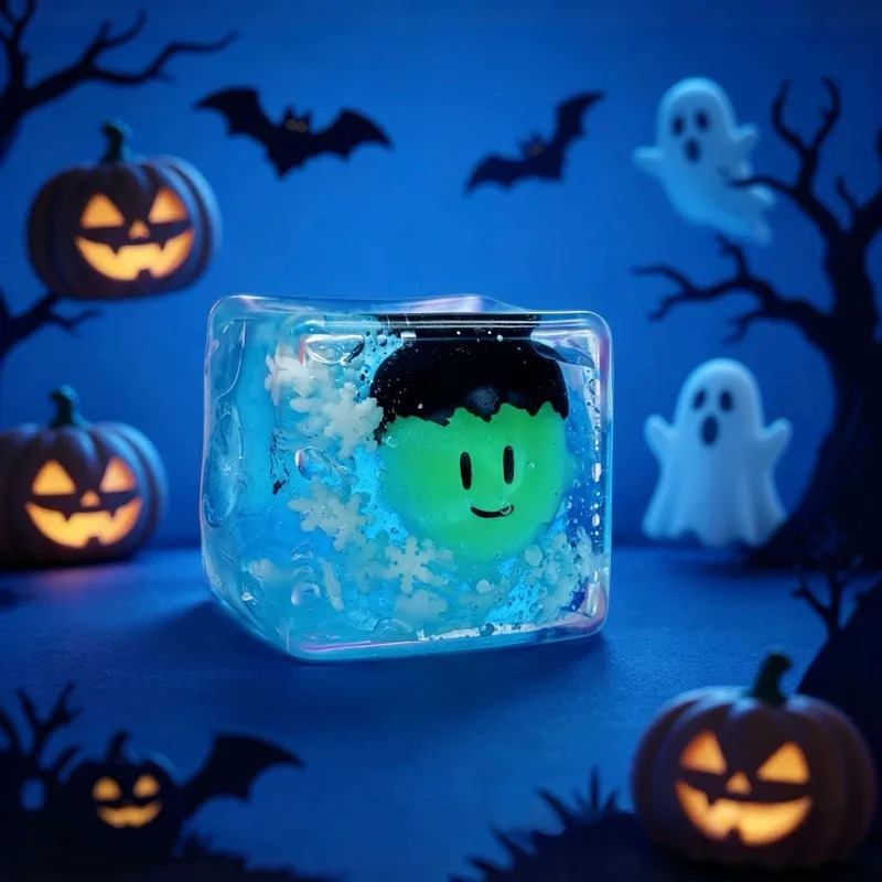 Halloween Character Squishy Cube – Soft Slow-Rise Toy - 9