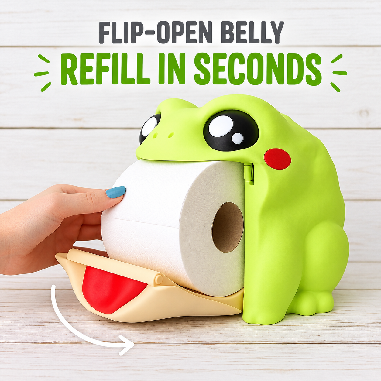 Froggy Tissue Dispenser – Cute Flip-Open Tissue Holder - 5