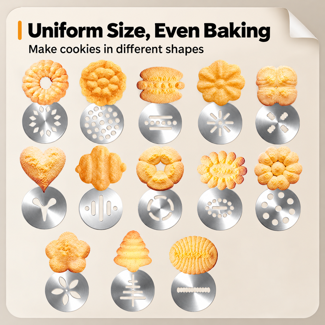 Holiday Cookie Press & Decorating Kit – 13 Discs + 8 Piping Tips
