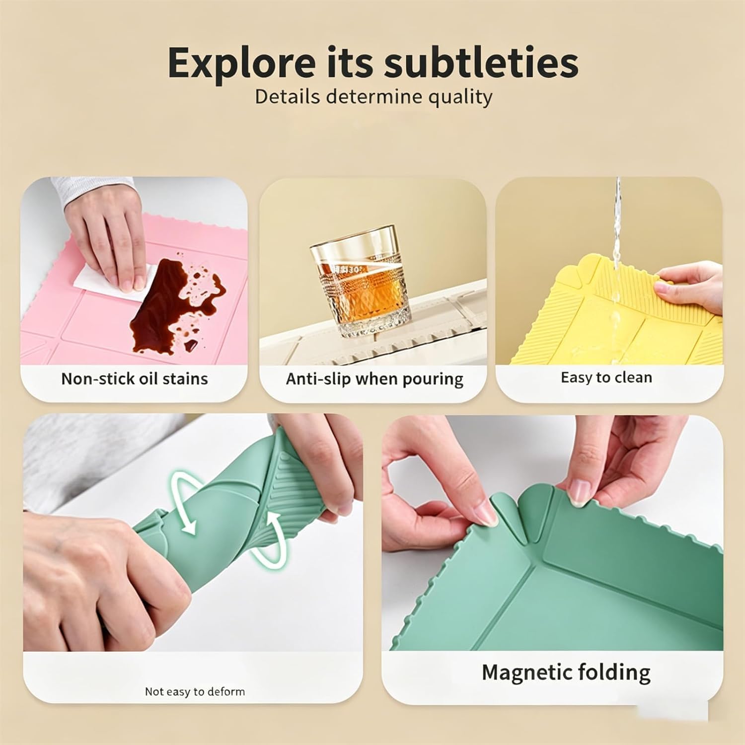 Holiday 2-in-1 Magnetic Foldable Silicone Tray & Trivet