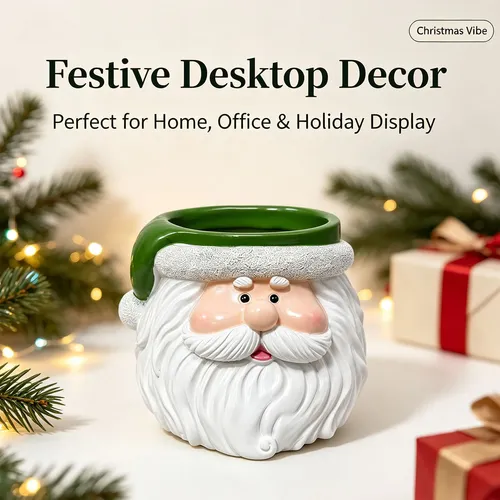 Christmas Santa Utensil Holder – Festive Countertop Organizer