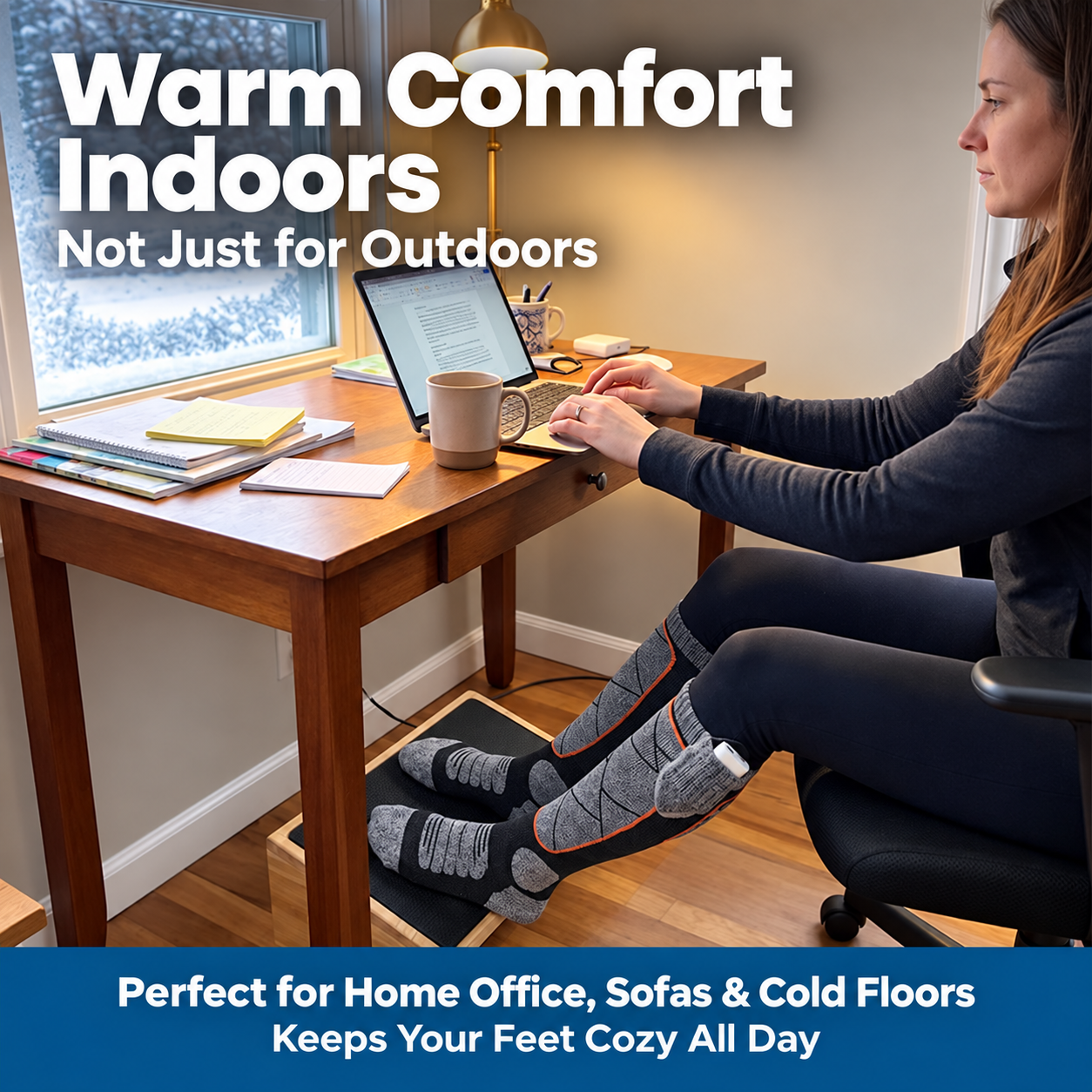 Christmas Rechargeable Heated Socks – 3 Heat Levels