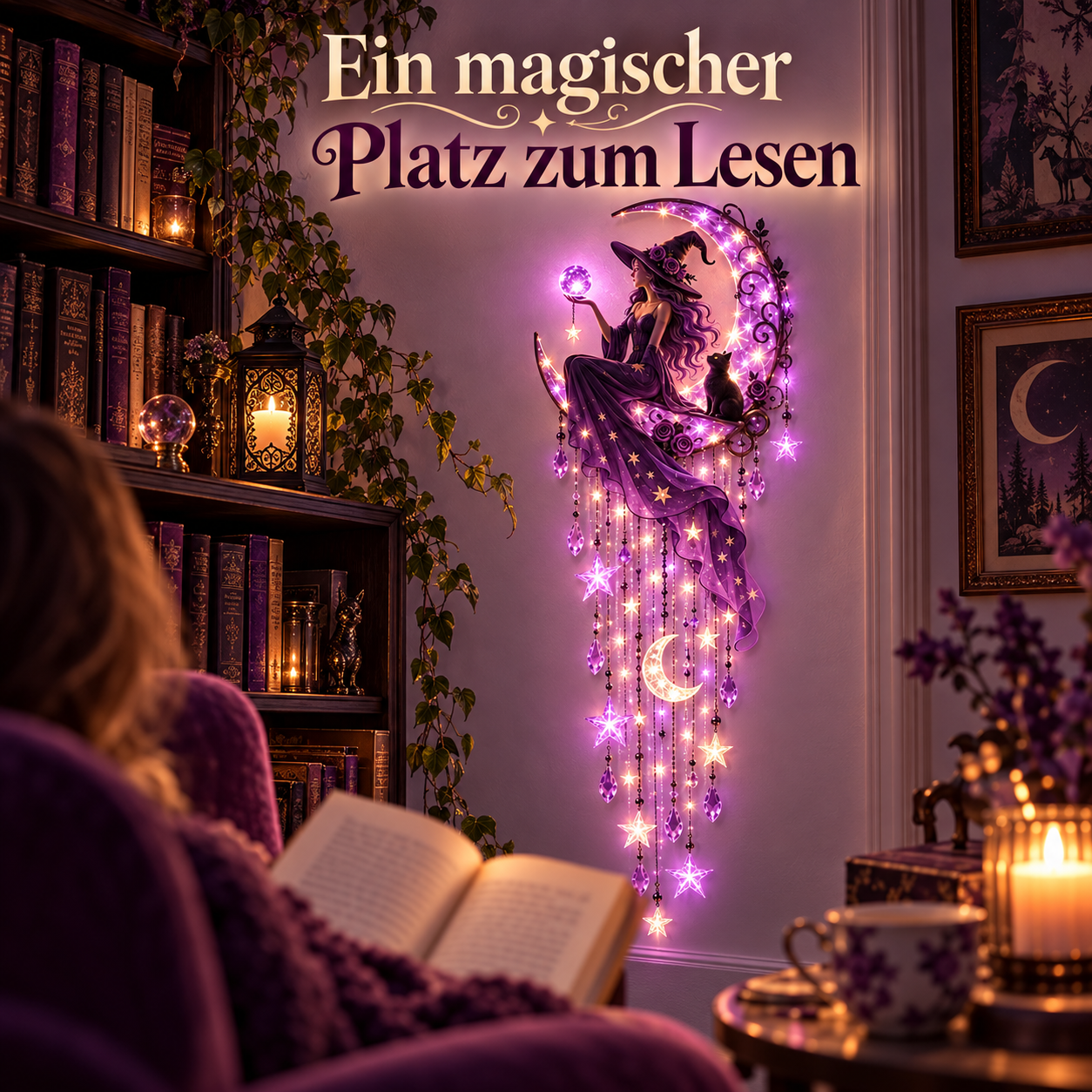 Hexen-Wandleuchte für zauberhafte Wohnakzente