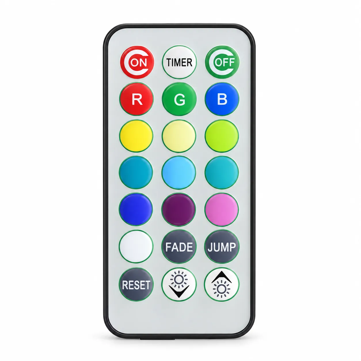 Included 21-button remote for color-changing LED snowflake wall lights