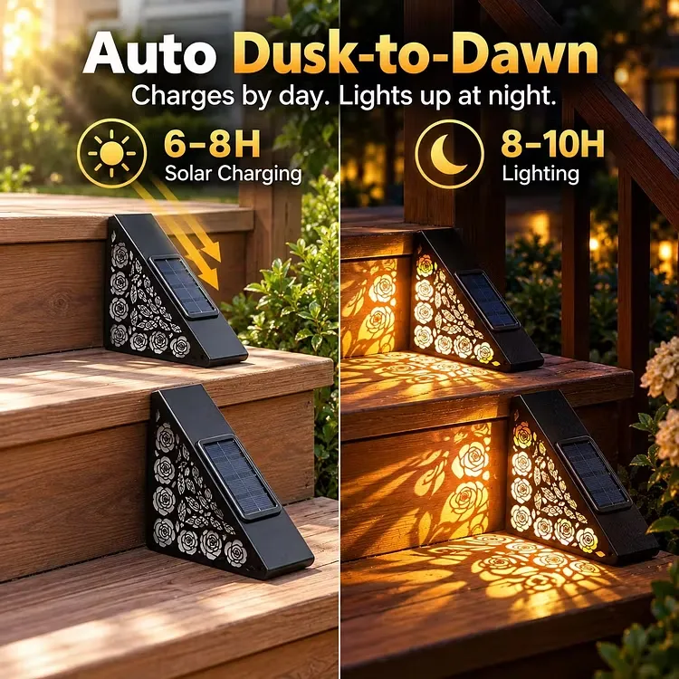 Christmas Glow Hollow-Out Solar Step Light