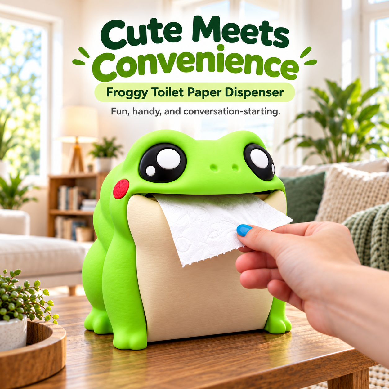 Froggy Tissue Dispenser – Cute Flip-Open Tissue Holder - 7