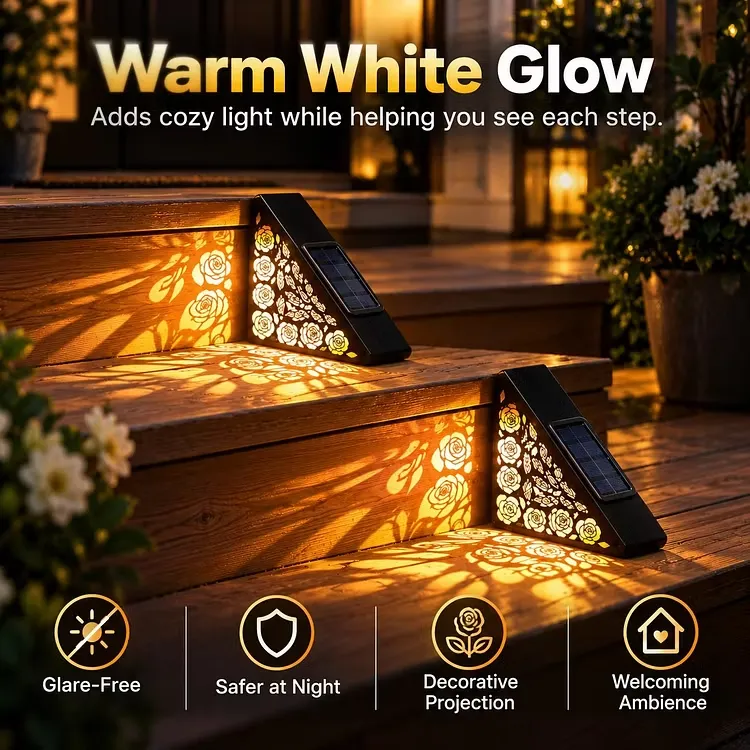 Christmas Glow Hollow-Out Solar Step Light