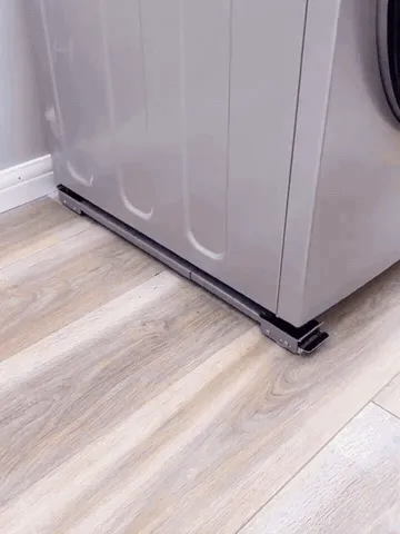 Appliance moving forward on telescoping rails for cleaning access