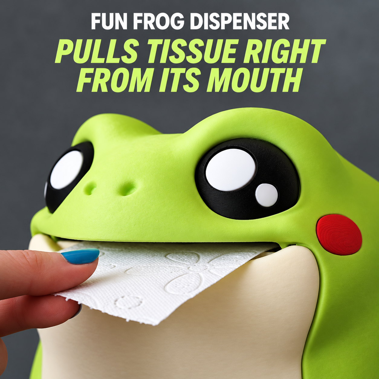 Froggy Tissue Dispenser – Cute Flip-Open Tissue Holder - 6