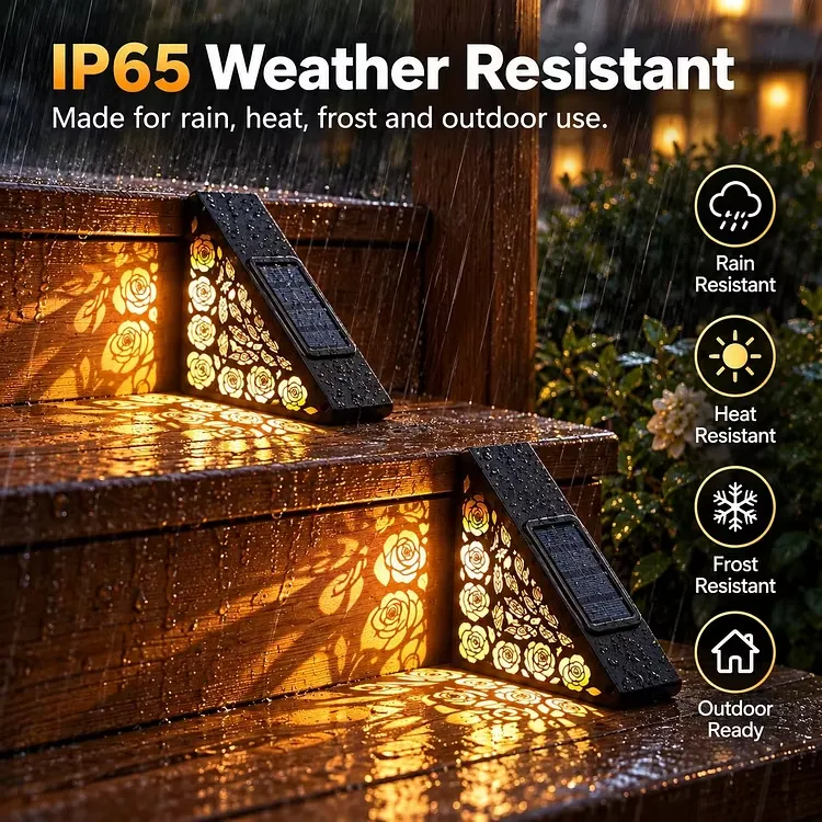 Christmas Glow Hollow-Out Solar Step Light