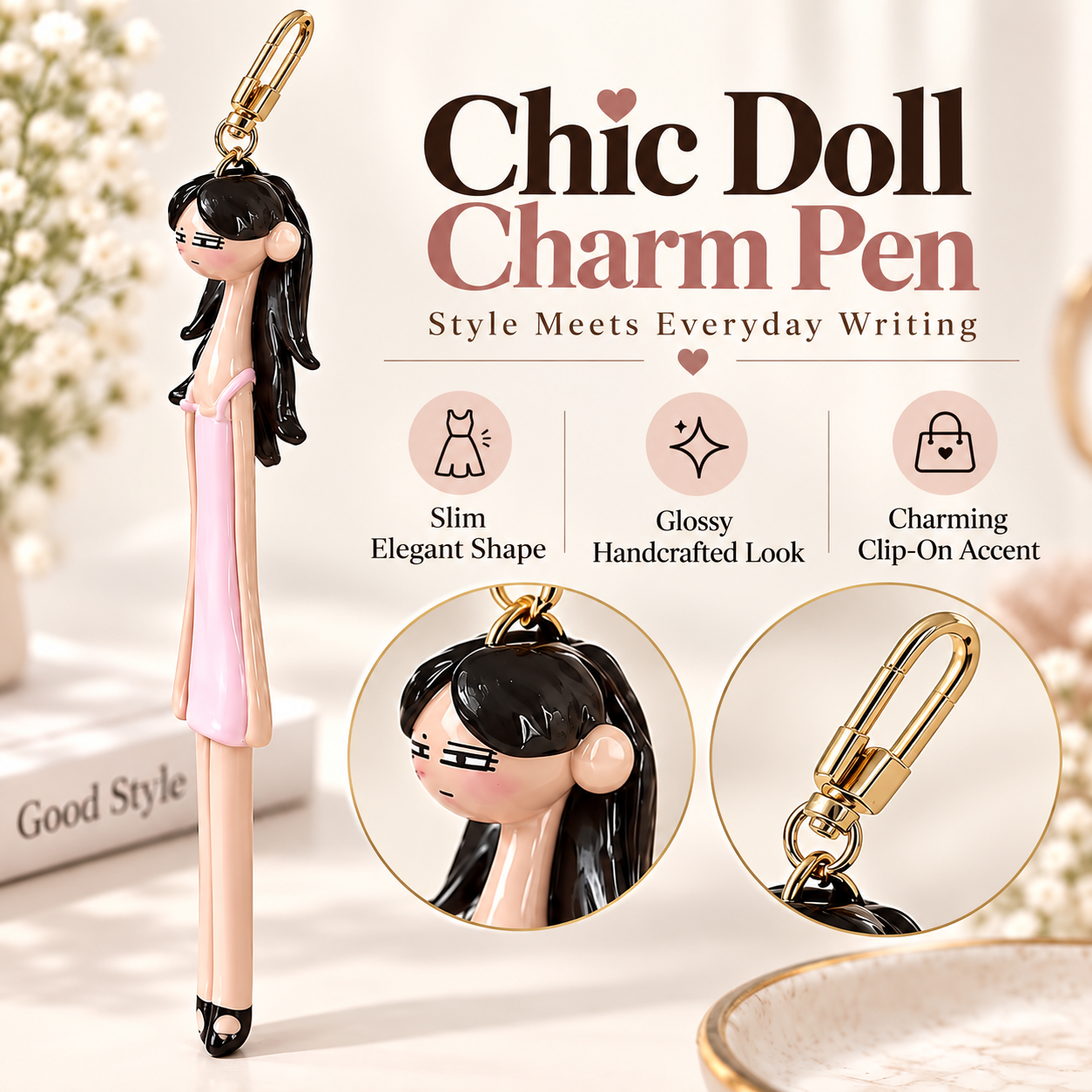 Chic Doll Bag Charm – Christmas Clip-On Accessory