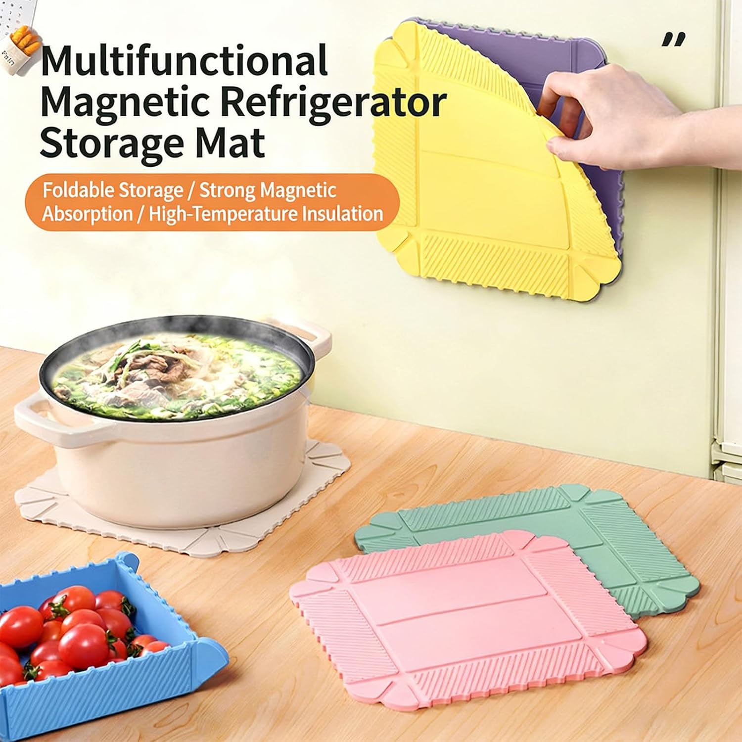 Holiday 2-in-1 Magnetic Foldable Silicone Tray & Trivet
