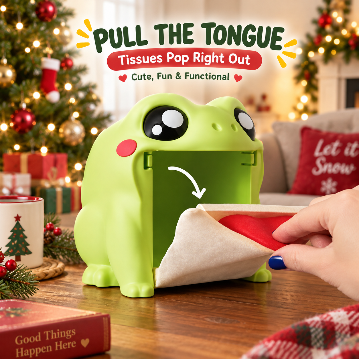 Froggy Tissue Dispenser – Cute Flip-Open Tissue Holder - 4