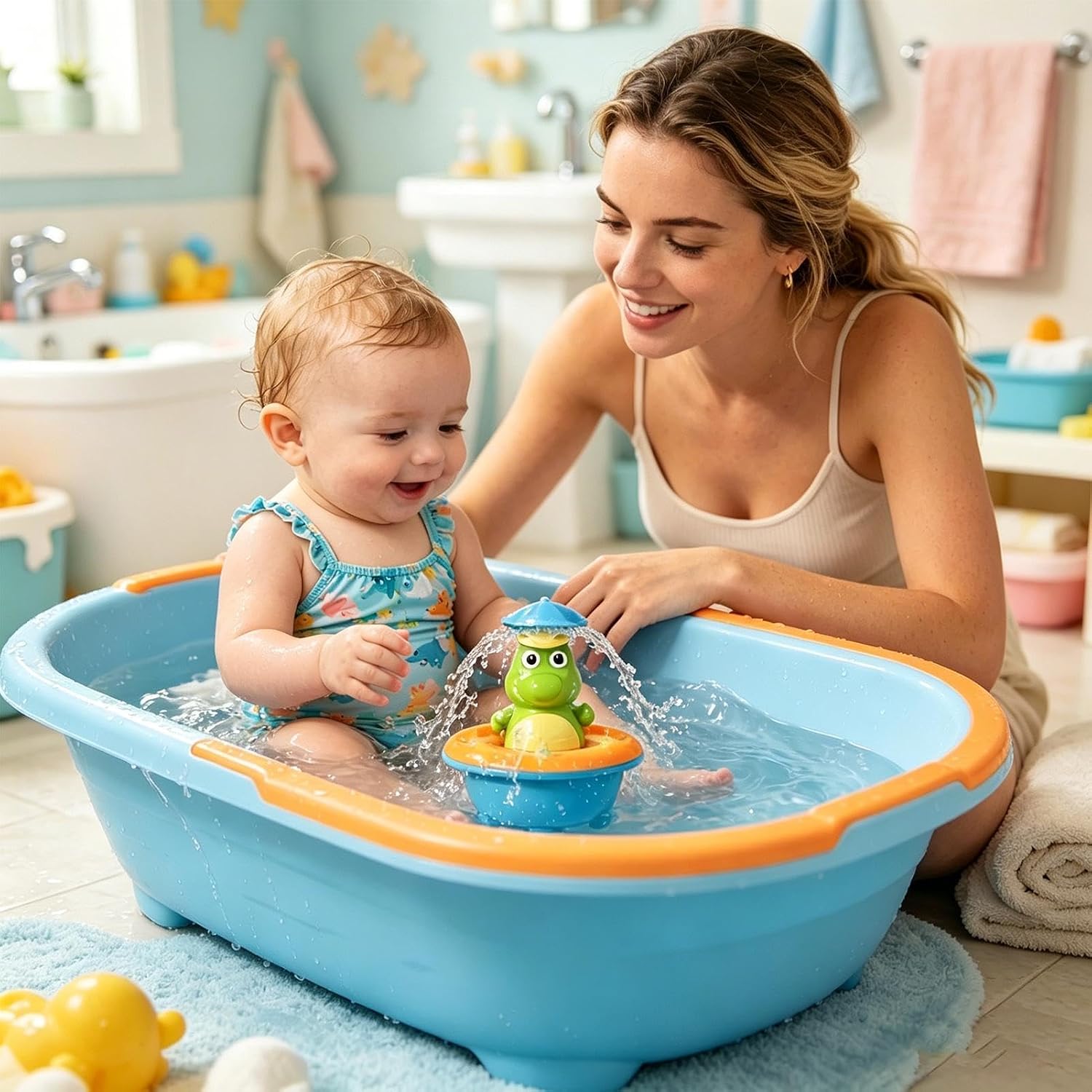 Christmas Magic Splashing Crocodile Bath Toy
