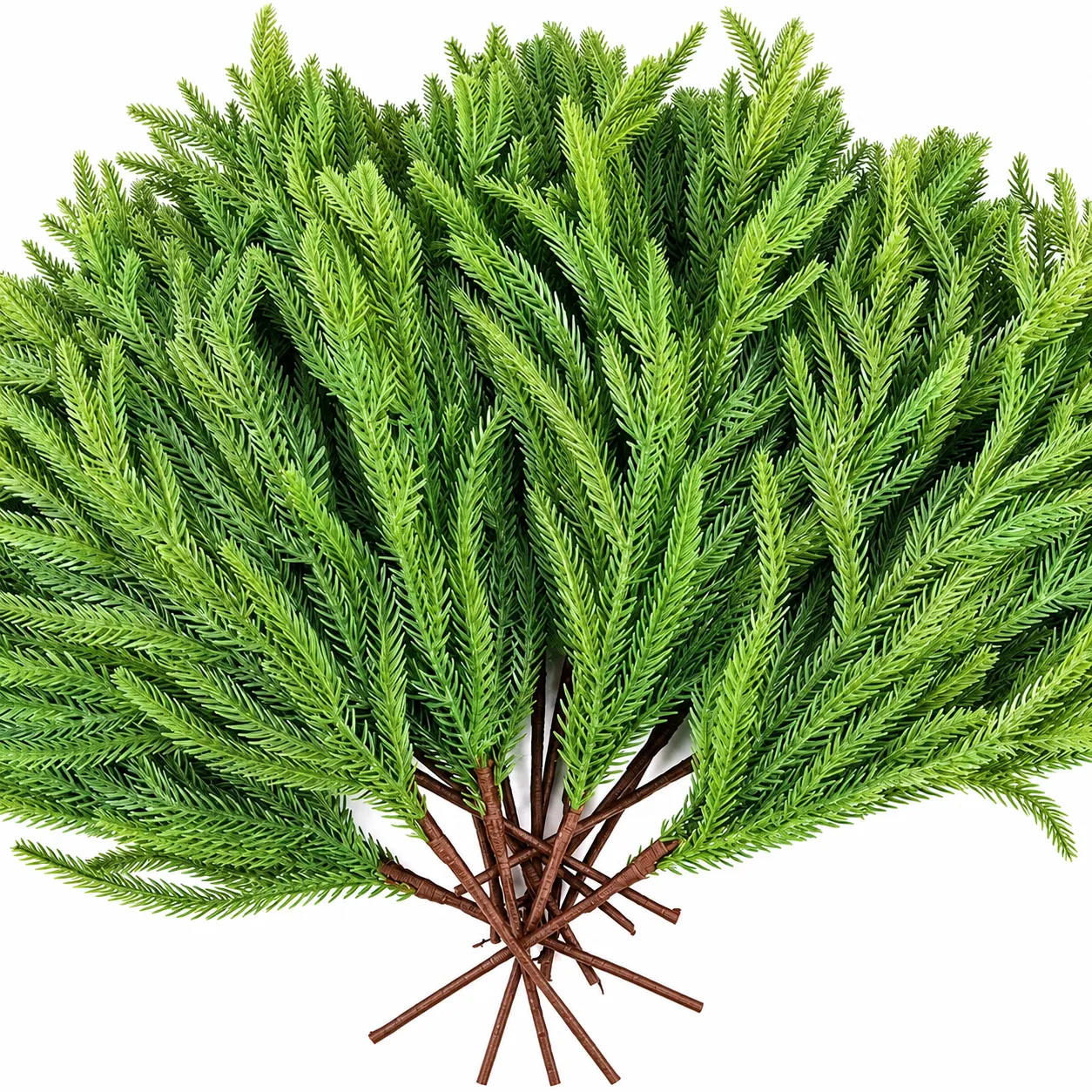Artificial pine stems included with the optional style