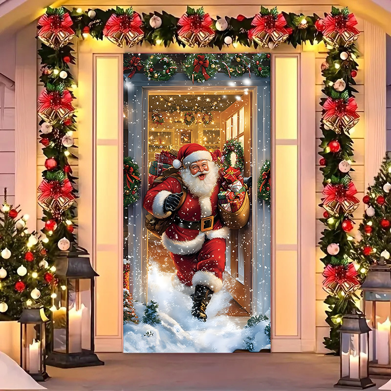 3D-Effect Christmas Door Cover