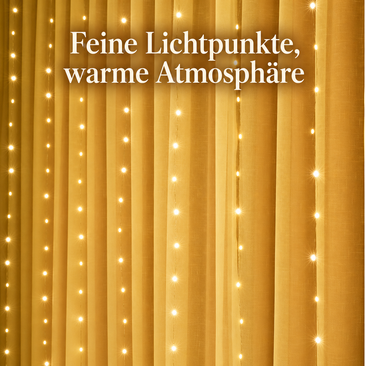 LED-Lichtervorhang für ein warmes, gemütliches Zuhause