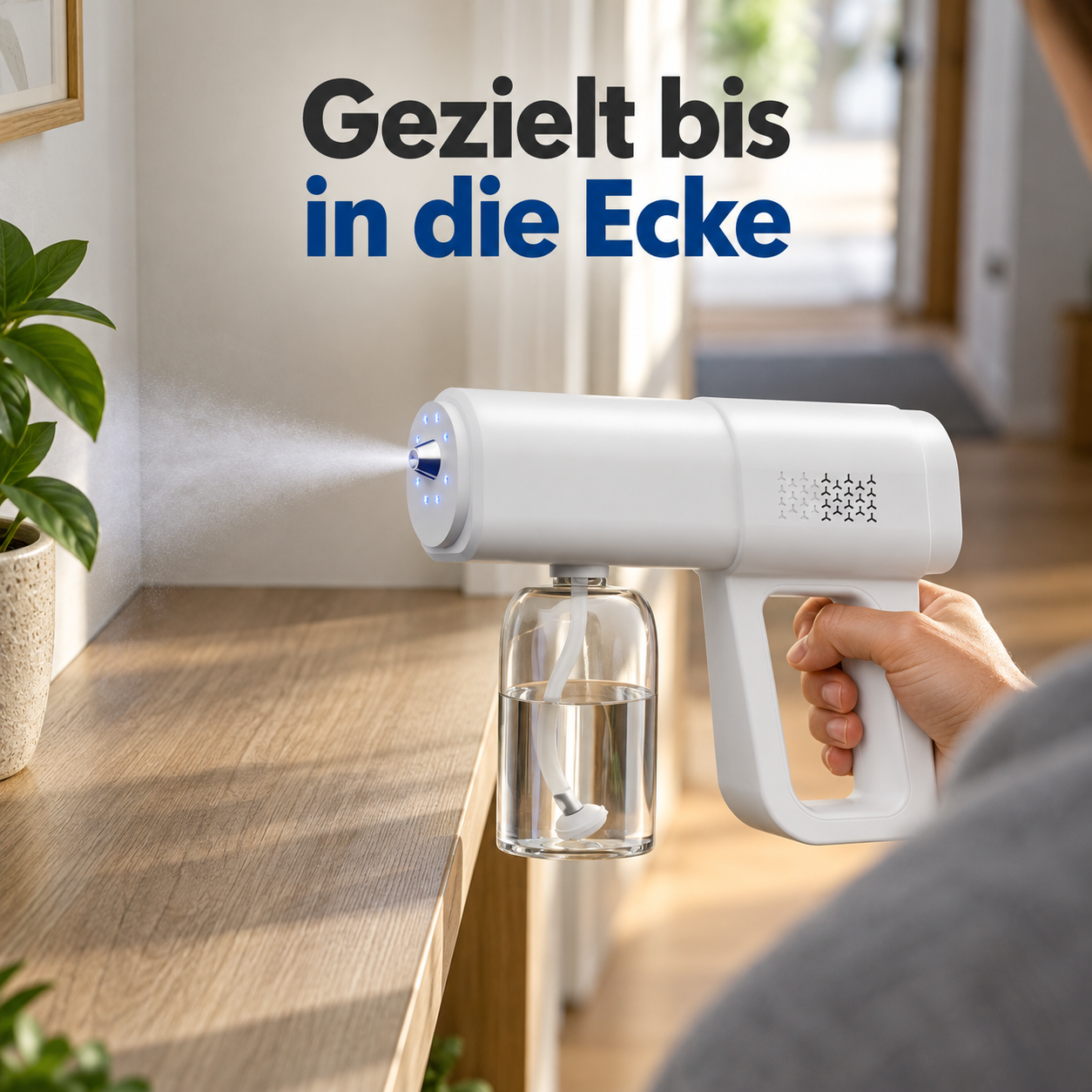 Blaulicht-Sprühgerät für einfache Desinfektion