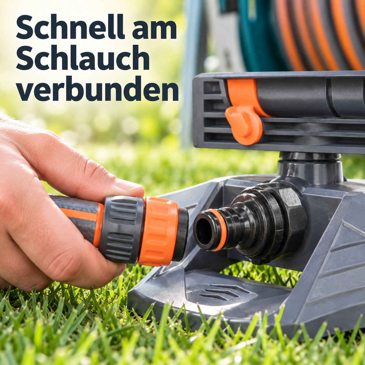 Oszillierender Rasensprenger für entspannte Gartenbewässerung