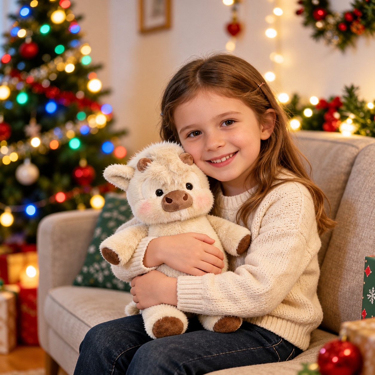 Christmas Running Cow Plush – Wiggles, Walks & Brings Holiday Cheer - 5