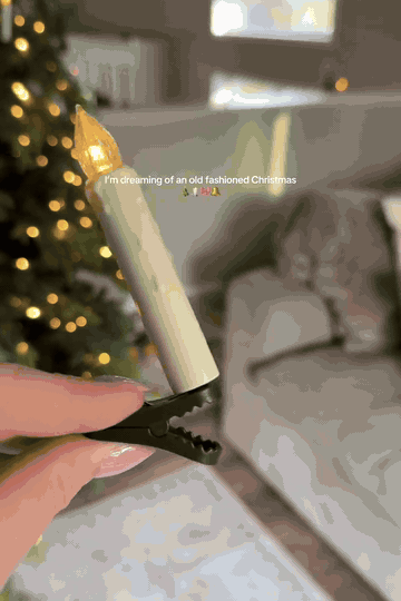 Clip-on candle installation and remote-control demonstration