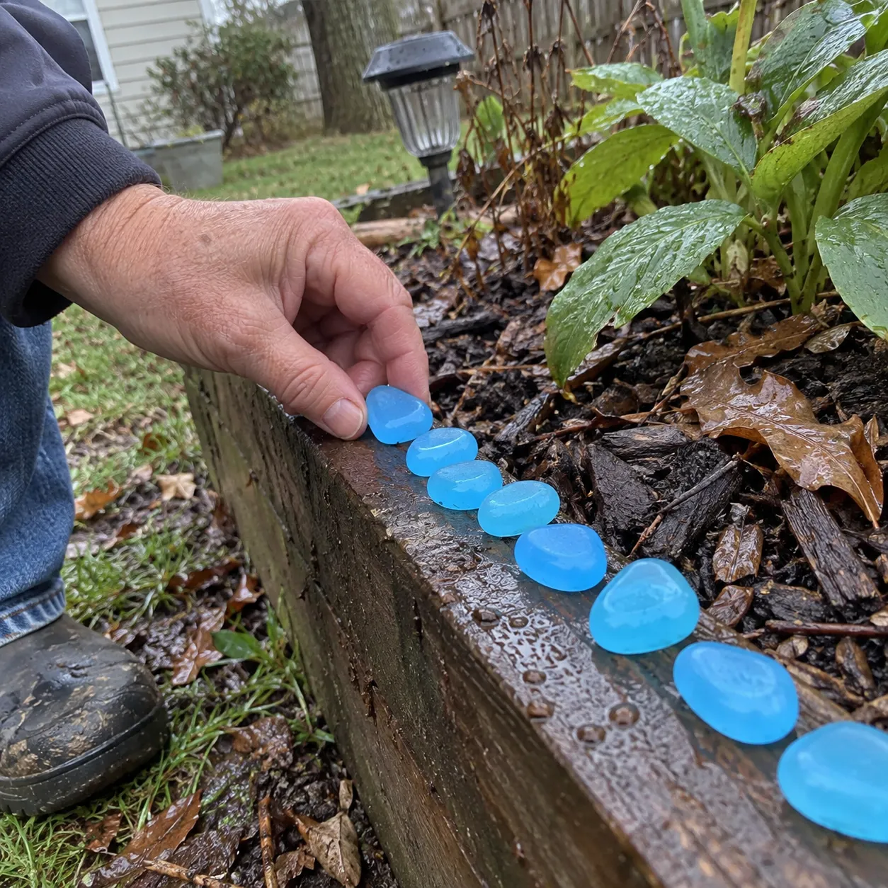 Lichtaufladbare Leuchtsteine für Garten und Wege – Produktabbildung