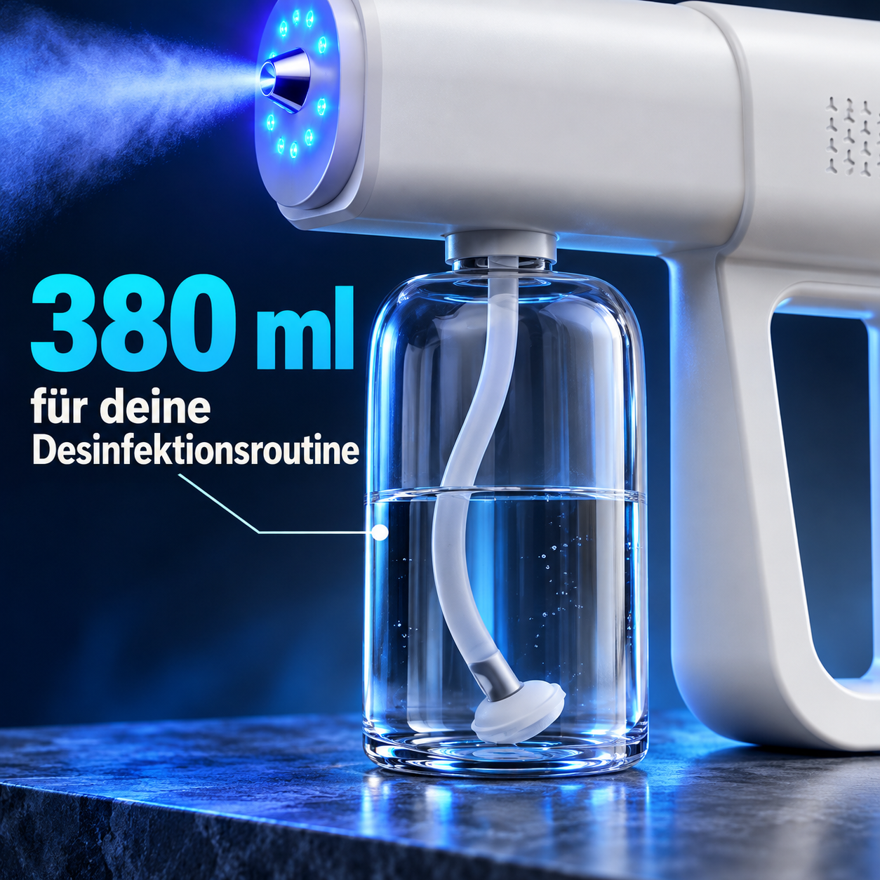 Blaulicht-Sprühgerät für einfache Desinfektion