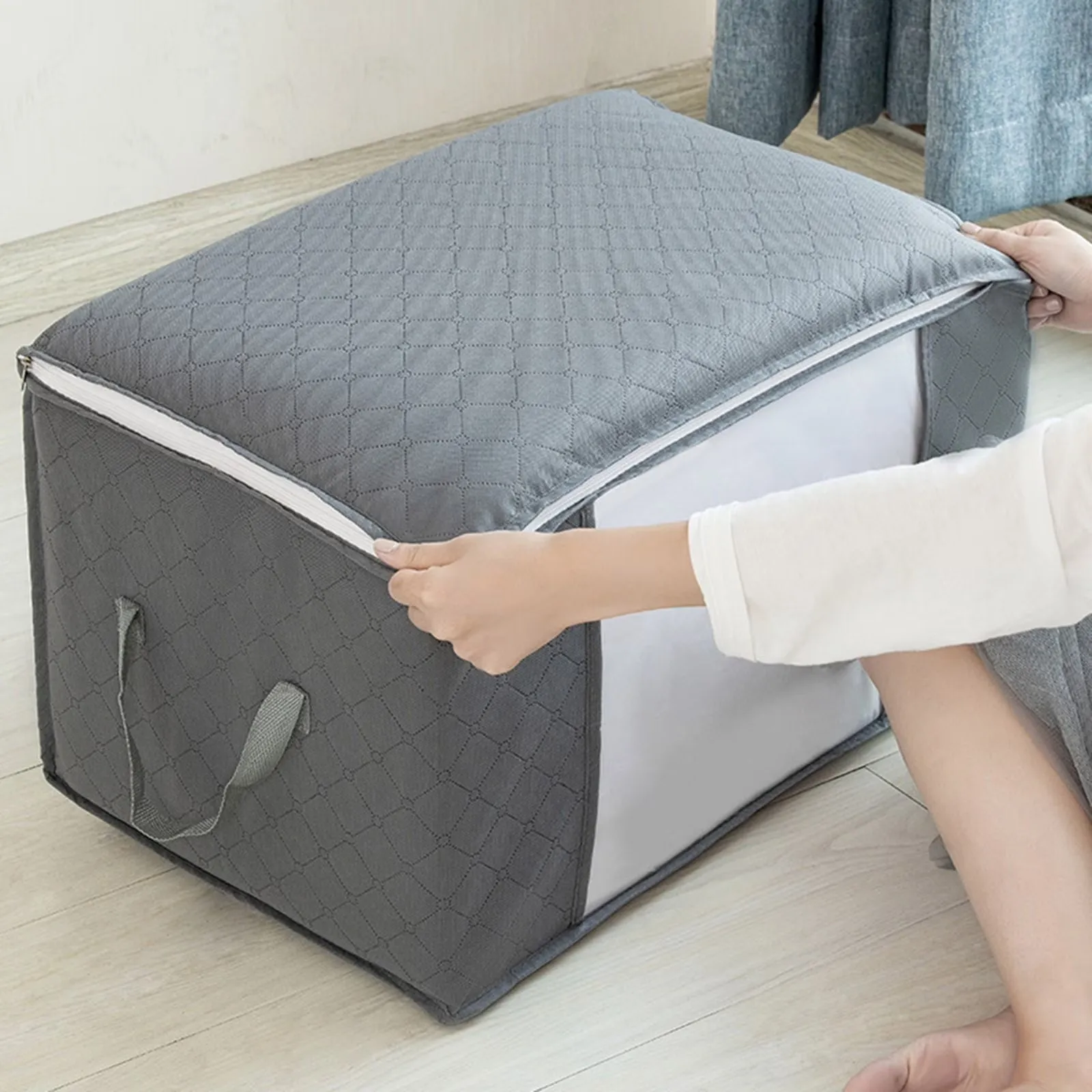 Opening the storage box for wardrobe organization