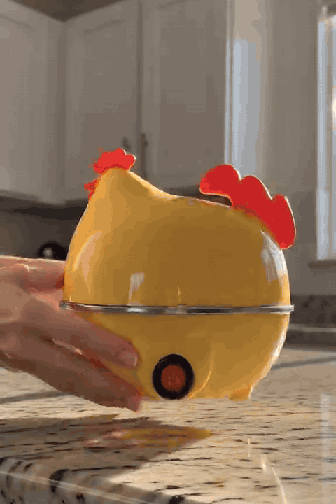 Egg cooker demonstration from adding water to serving an egg