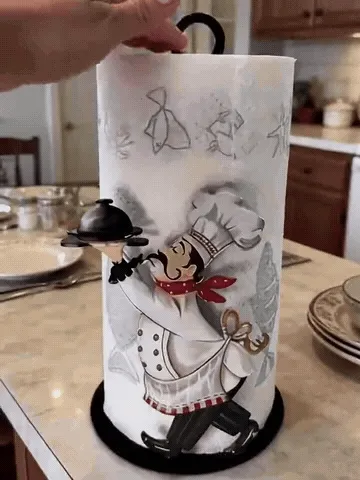 Chef paper towel holder loading and dispensing demo