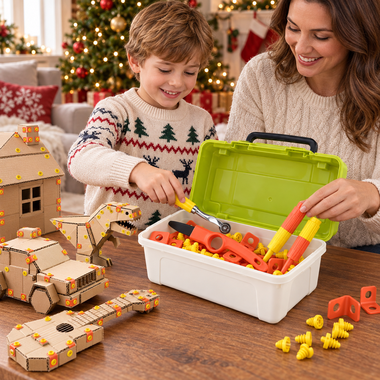 Storing the cardboard toolkit after play