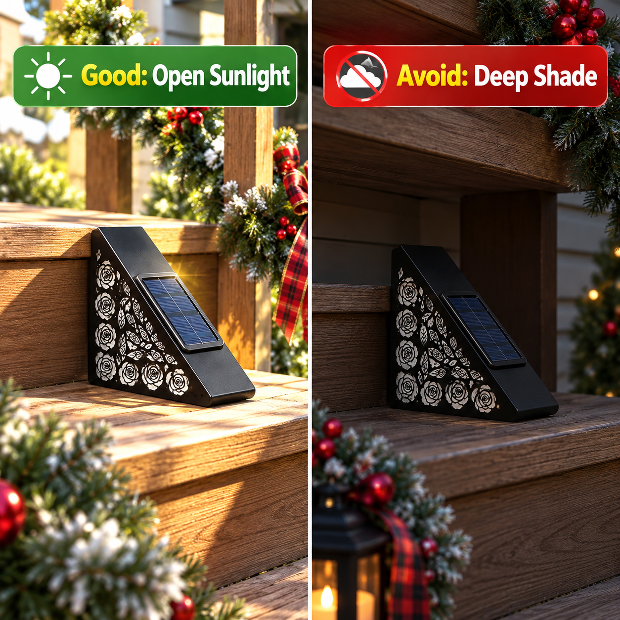 Best sunlight placement for the solar panel