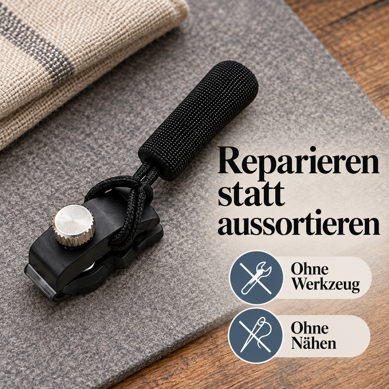 Reißverschluss-Reparaturset für einfachen Austausch ohne Werkzeug
